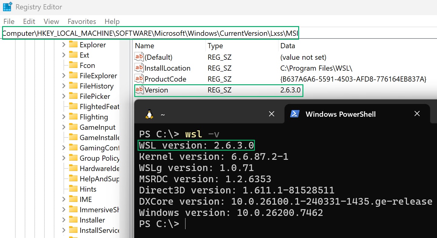 Ανακάλυψη έκδοσης WSL μέσω μητρώου (Πηγή - Specterops)